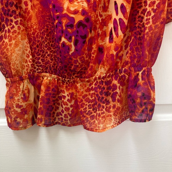 Epique Moi Sheer Blouse Abstract Multi-color - Picture 5 of 5